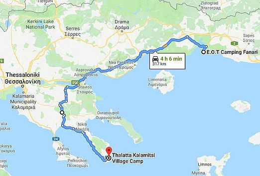 greece vacation route